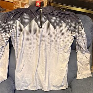 NFINITY Men's Blue and White Polo Shirt